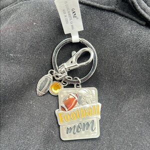 Ganz Football Mom Keychain with Silver and Gold Details never worn